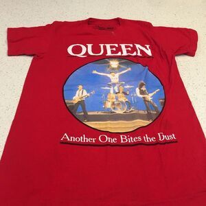 Queen Band Another One Bites the Dust Men's Small Official Merch Red T-Shirt